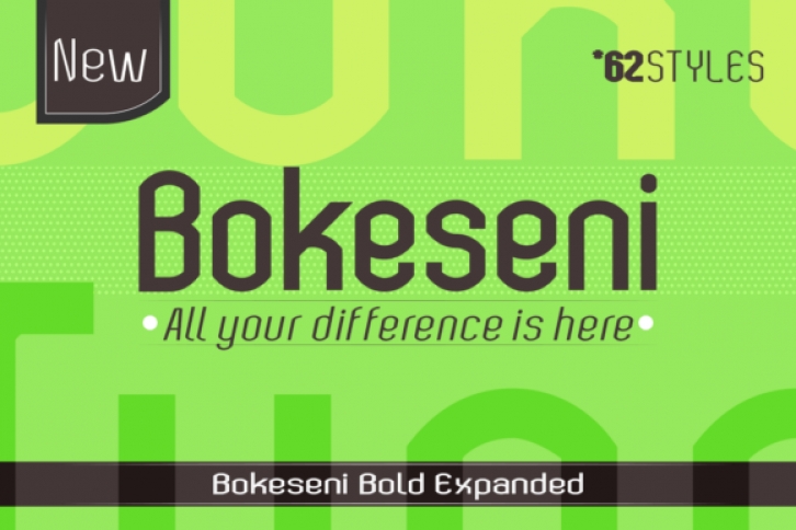 Bokeseni Bold Expanded font preview