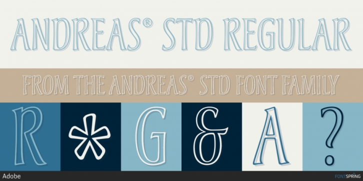Andreas Std font preview