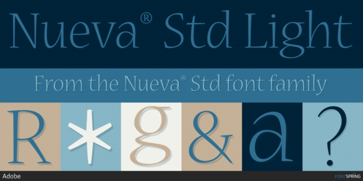 Nueva Std font preview