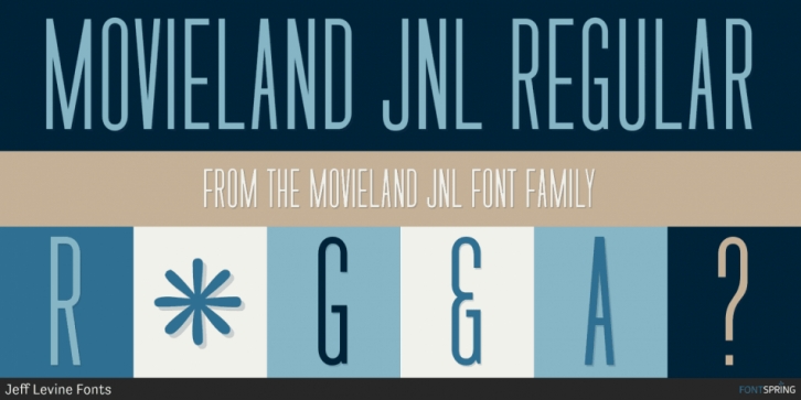 Movieland JNL font preview