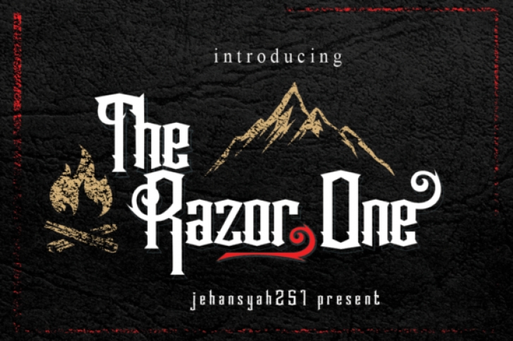 The Razor one font preview