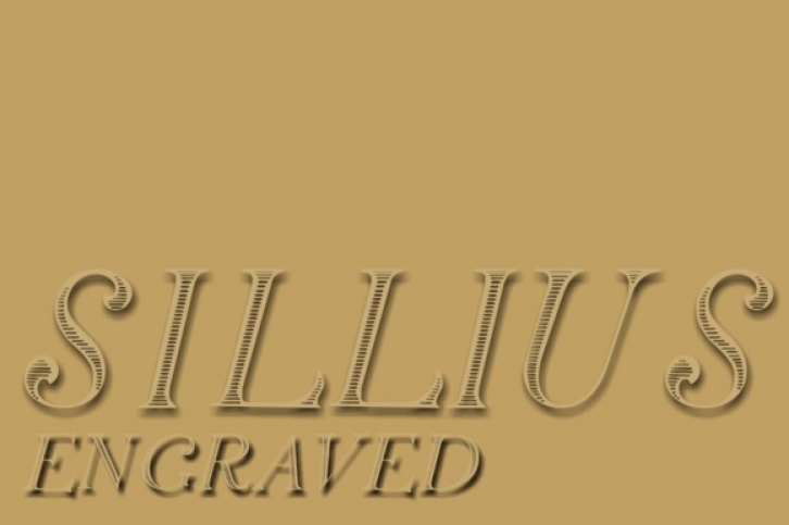 Silius Engraved font preview