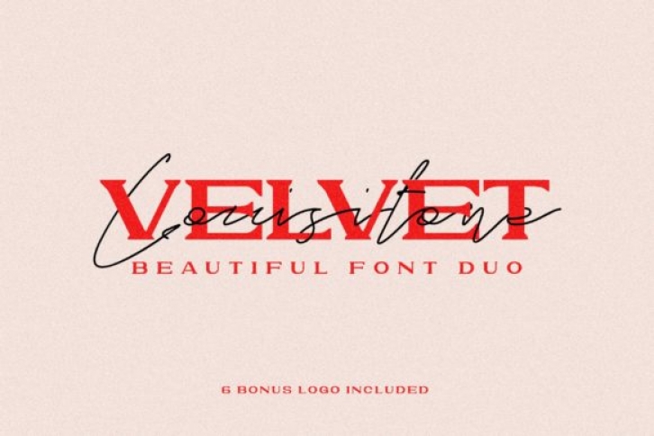 Velvet Lousitone Duo font preview