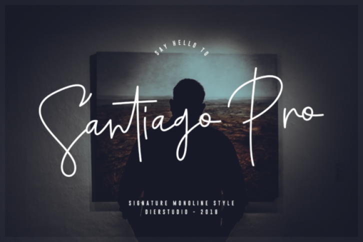Santiago Pro font preview