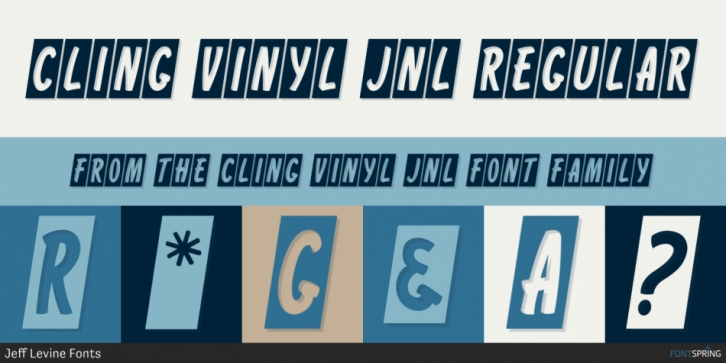 Cling Vinyl JNL font preview