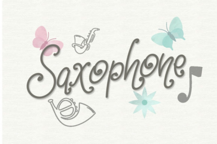 Saxophone font preview