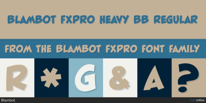 Blambot FXPro font preview