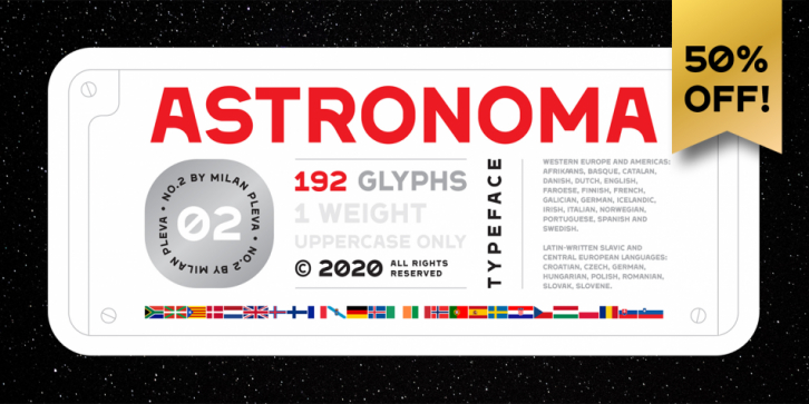 Astronoma font preview