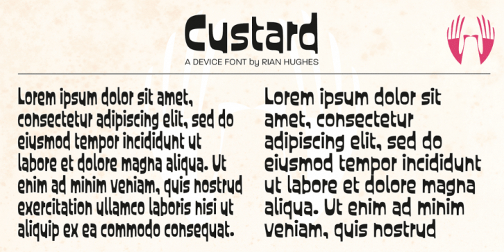 Custard font preview