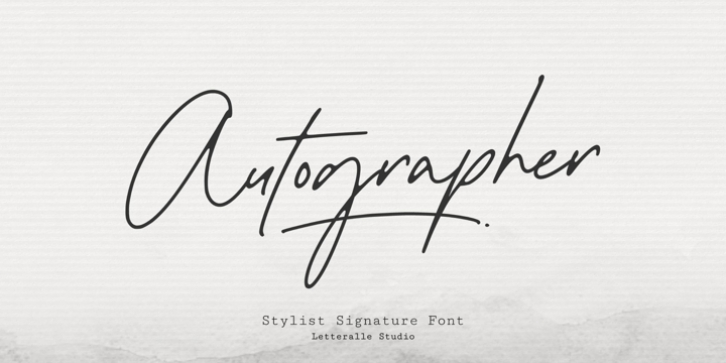Autographer font preview