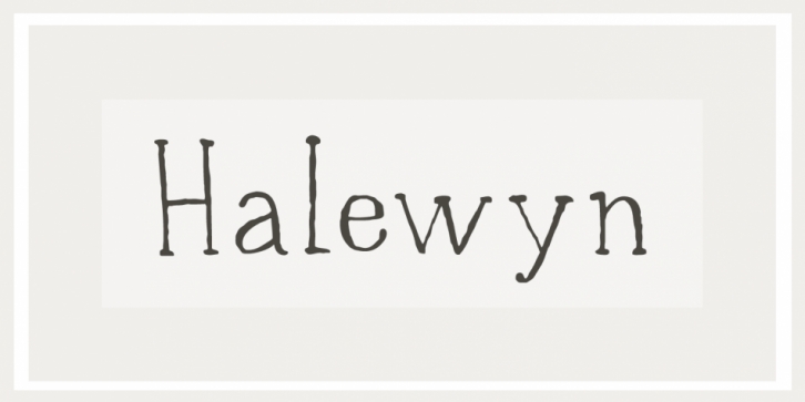 Halewyn font preview