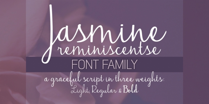 Jasmine Reminiscentse font preview
