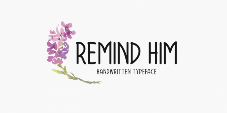 Remind Him font preview