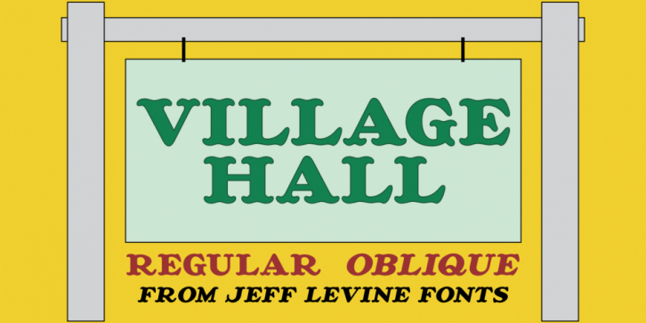 Village Hall JNL font preview