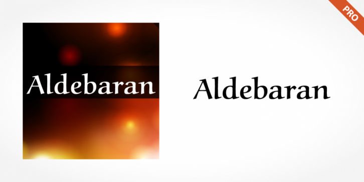 Aldebaran Pro font preview
