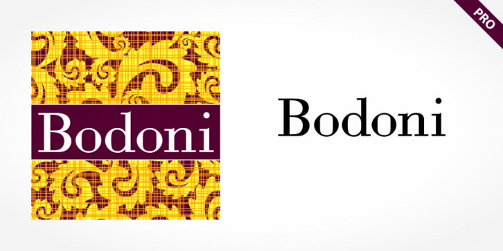 Bodoni Pro font preview