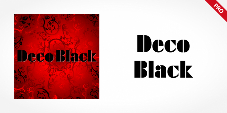 Deco Black font preview