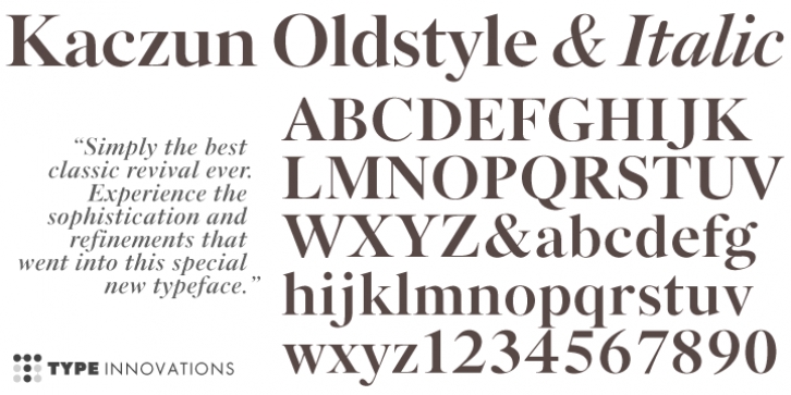 Kaczun Oldstyle font preview