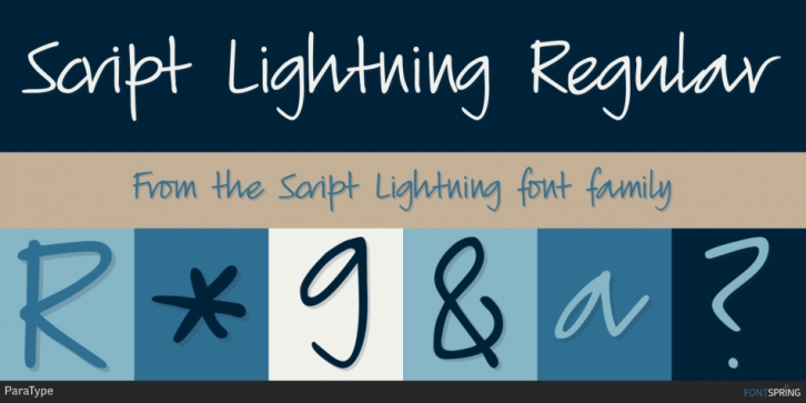 Script Lightning font preview