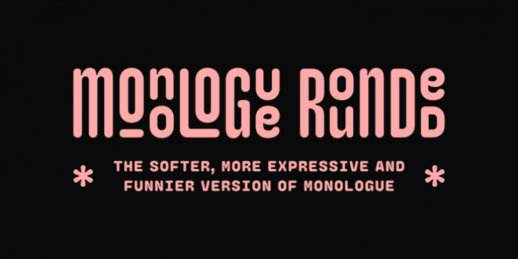 Monologue Rounded font preview