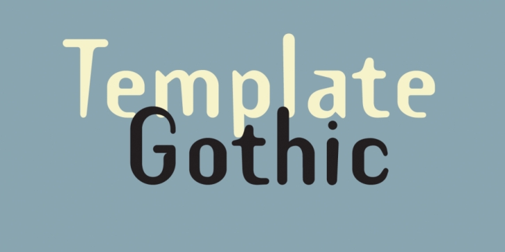 Template Gothic font preview