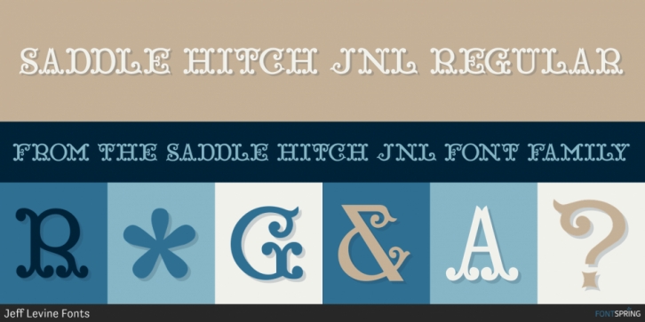 Saddle Hitch JNL font preview