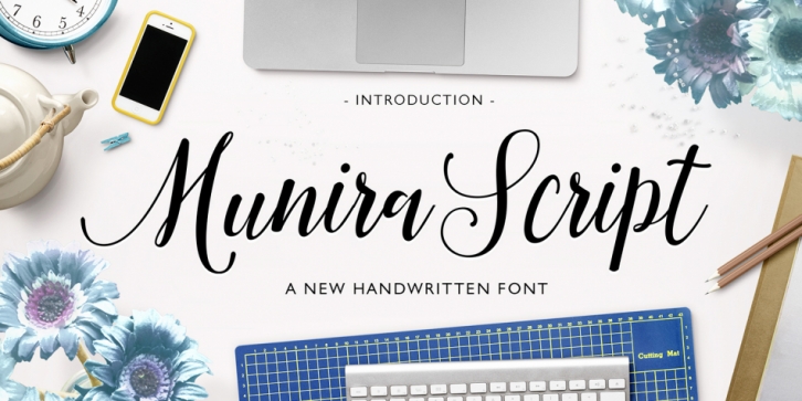 Munira Script font preview