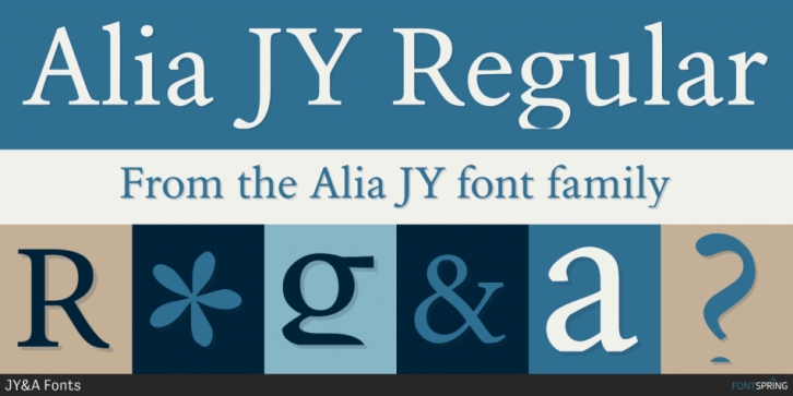 Alia JY font preview