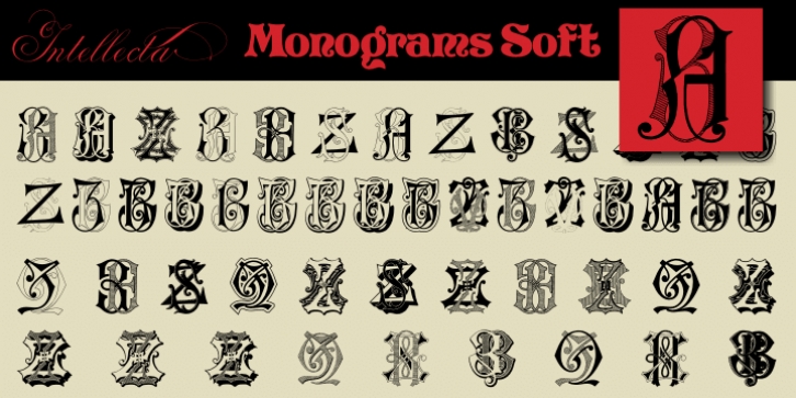 Intellecta Monograms Soft font preview