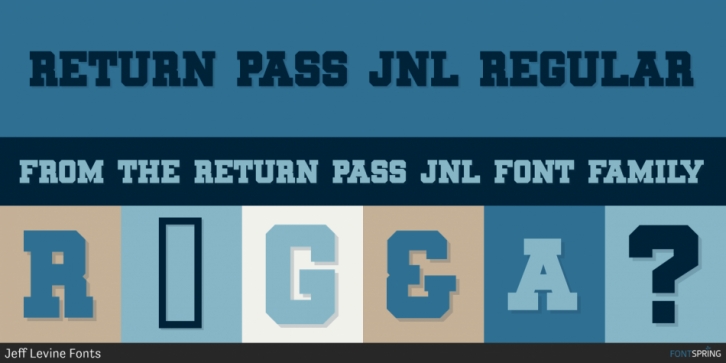 Return Pass JNL font preview
