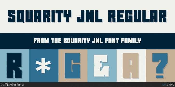 Squarity JNL font preview