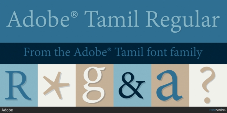 Adobe Tamil font preview