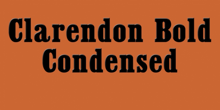 Clarendon Bold Condensed font preview