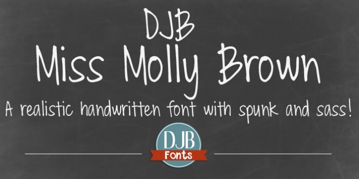 DJB Miss Molly Brown font preview