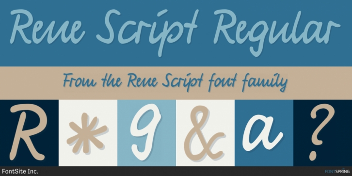 Rene Script font preview