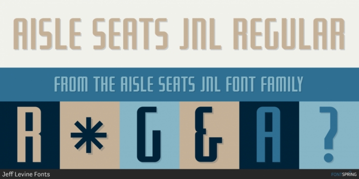 Aisle Seats JNL font preview