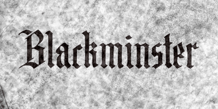 Blackminster font preview