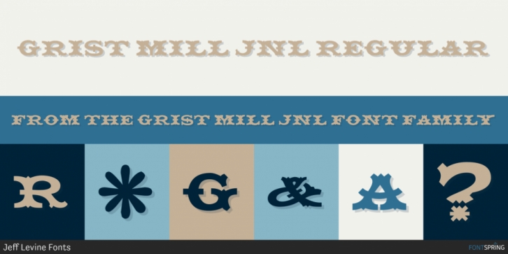 Grist Mill JNL font preview