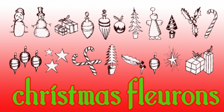 Christmas Fleurons font preview