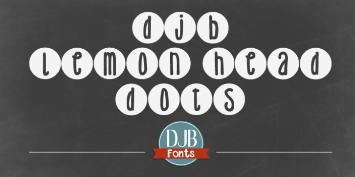 DJB Lemon Head Dots font preview