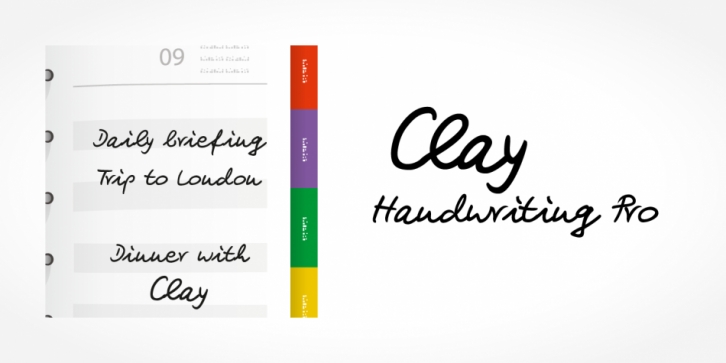 Clay Handwriting Pro font preview