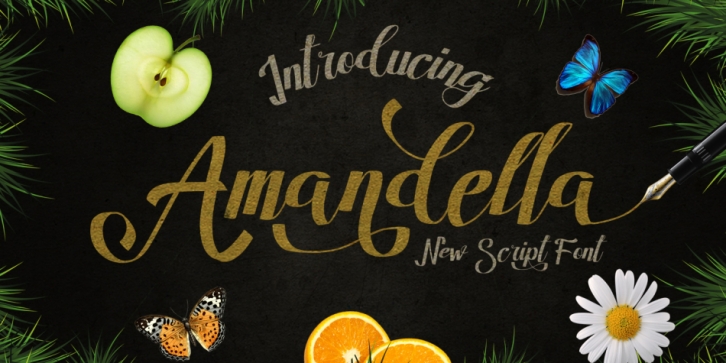 Amandella Script font preview