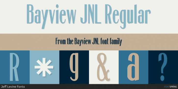 Bayview JNL font preview