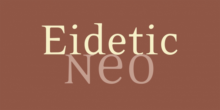 Eidetic Neo font preview