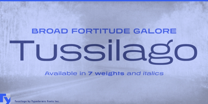 Tussilago font preview