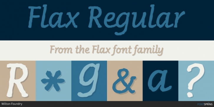 Flax font preview