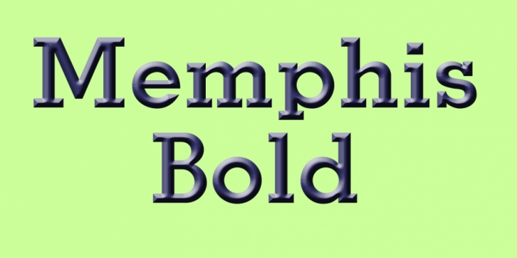 Memphis Bold font preview