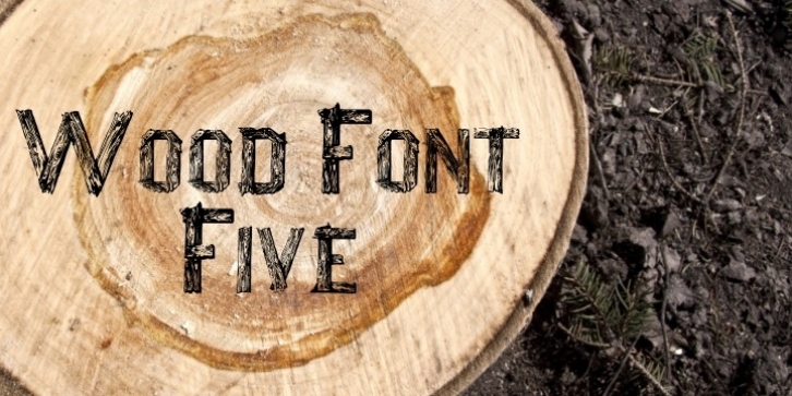 WoodFontFive font preview