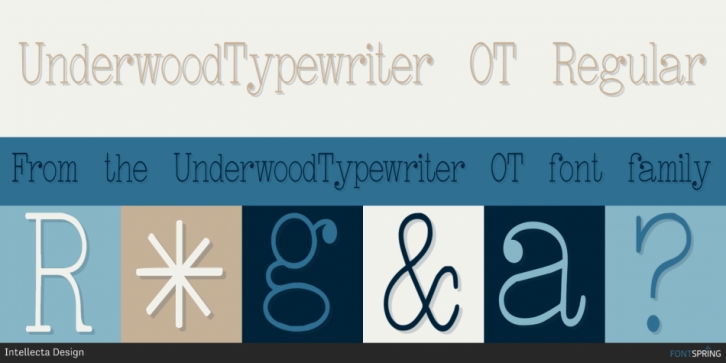 UnderwoodTypewriter OT font preview