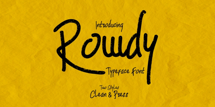 Rowdy font preview